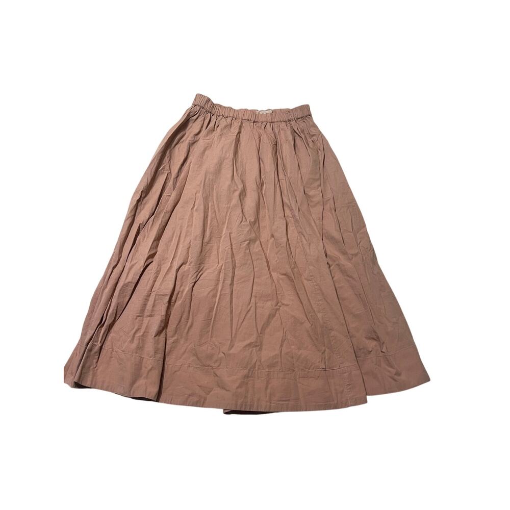 Free People Skirt Womens Emilia Pleated A Line Maxi Boho Ruffle Size XS